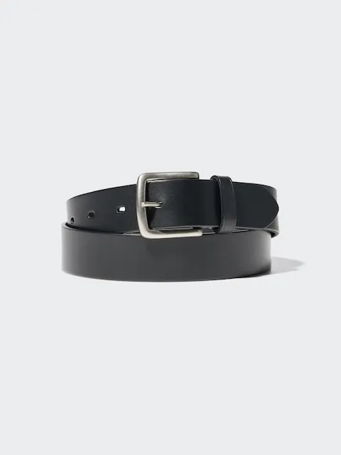 Uniqlo - Italian Oiled Leather Belt - Black - M sold by Uniqlo