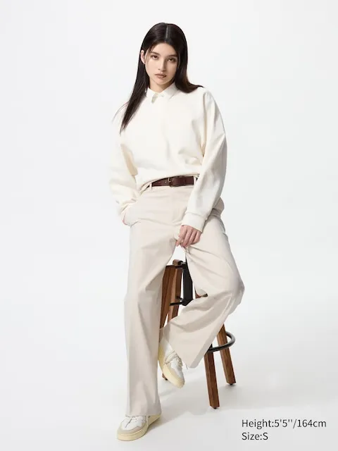 Uniqlo - Smart Hose (wide Fit) - Naturfarben - XXL sold by Uniqlo