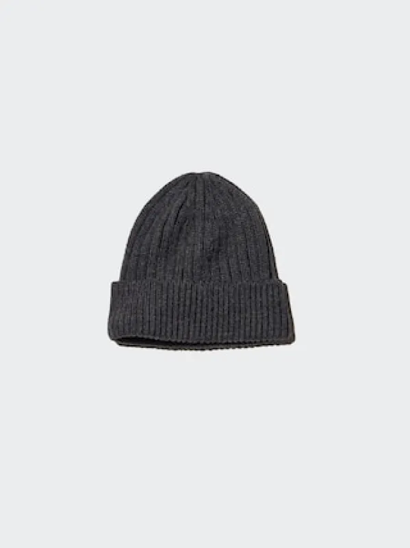 HEATTECH Ribbed Beanie Orange UNIQLO US sold by Uniqlo