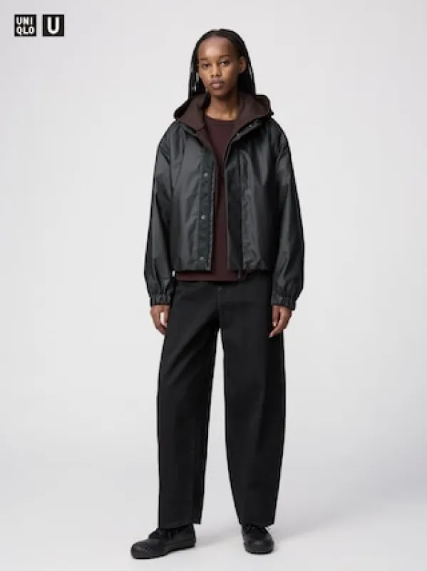 Women's Barrel Pants Black 27 inch UNIQLO US made by Uniqlo