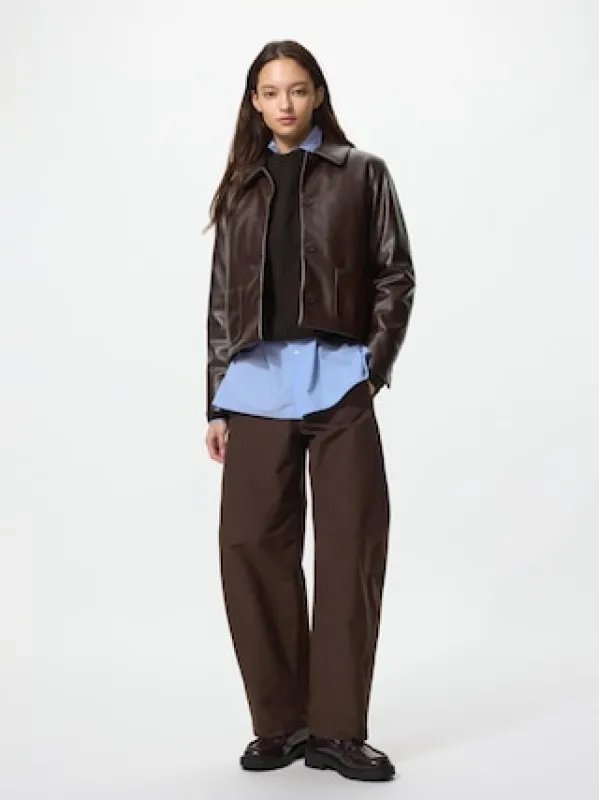 Women's Jersey Barrel Pants | Dark Brown | 2XL | UNIQLO US made by Uniqlo