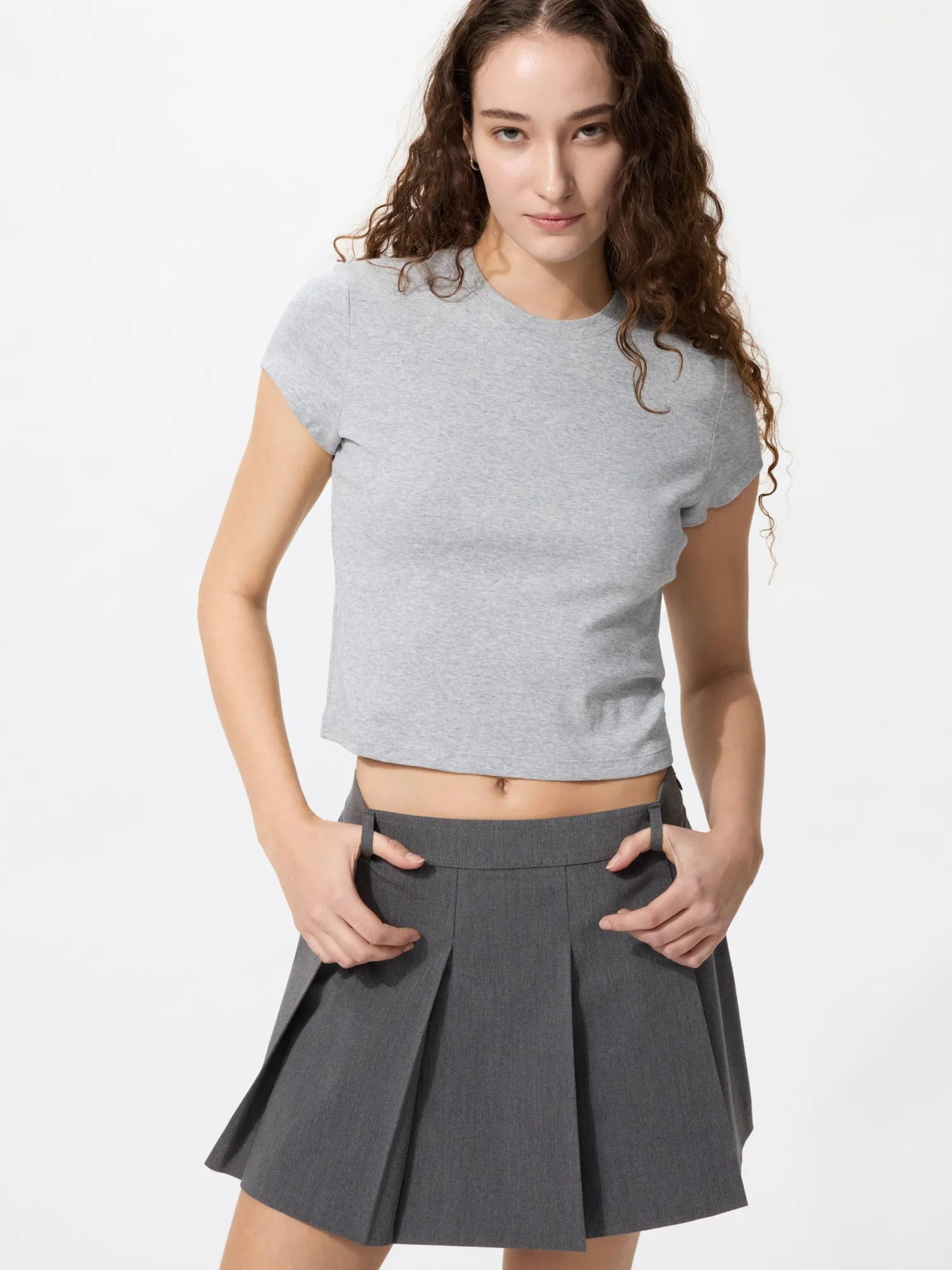 Women's Mini T-Shirt | Gray | 2XS | Denim | UNIQLO US sold by Uniqlo