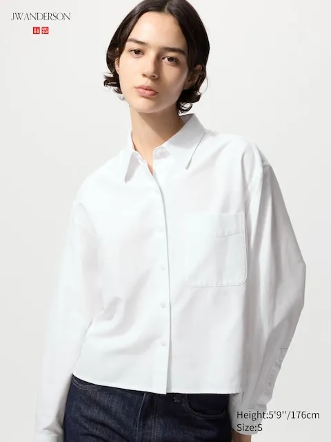 Uniqlo - Oxford Boxy Shirt - White - XXS sold by Uniqlo