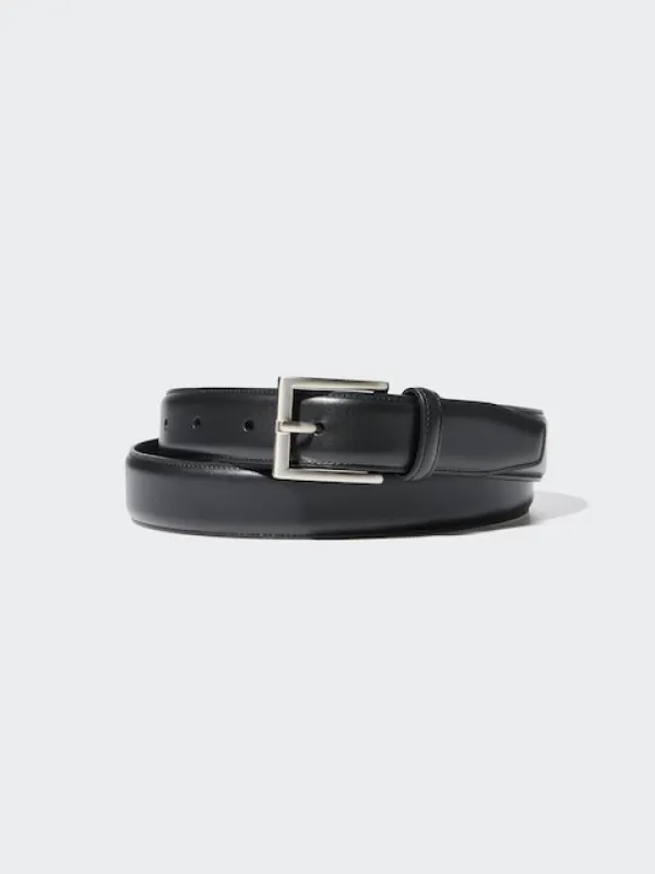 Uniqlo - Italian Leather Stitched Belt - Black made by Uniqlo