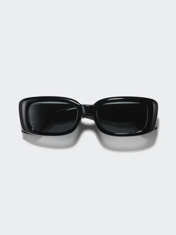 UNIQLO Men's Rectangle Sunglasses, Black made by Uniqlo
