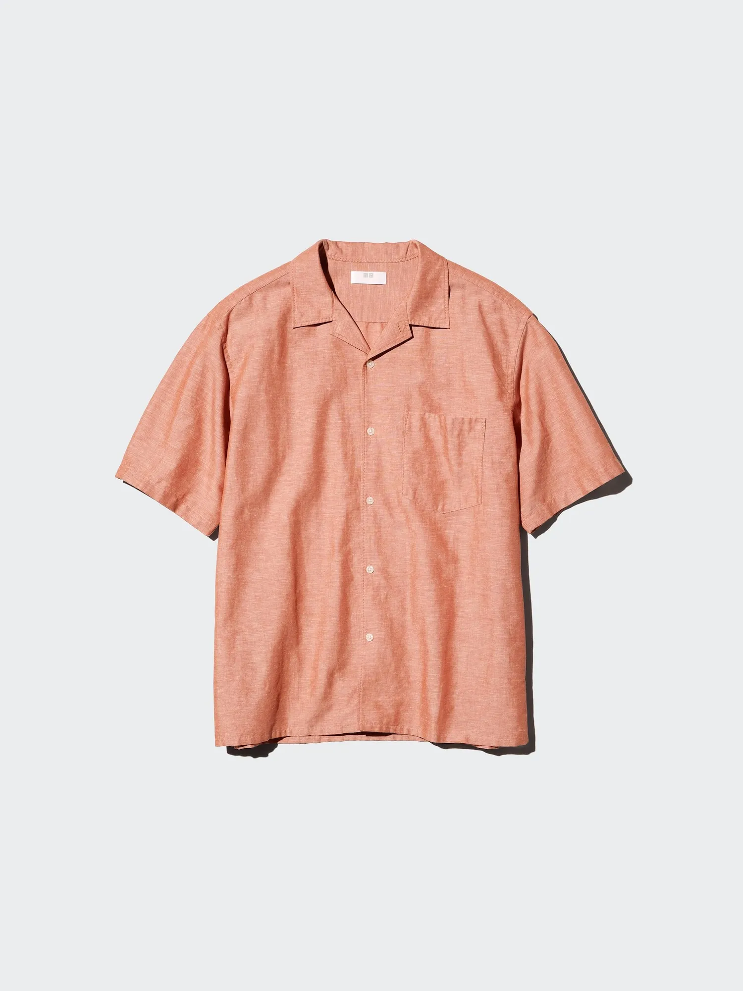 UNIQLO Men's Cotton Linen Shirt | Short Sleeve, Gray, XL sold by Uniqlo
