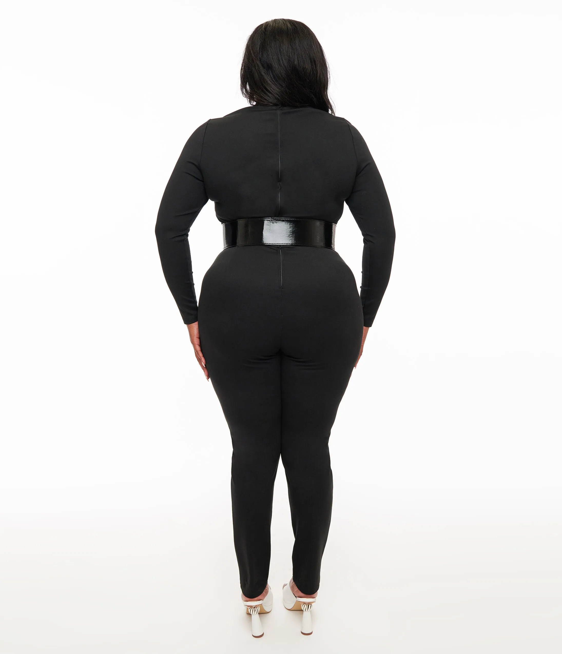 Smak Parlour Plus Size 1960s Black & White Skeleton Glow in the Dark Jumpsuit sold by Unique Vintage product image thumbnail 2