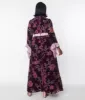 Unique Vintage Plus Size 1970s Purple Floral Burnout Velvet Maxi Dress sold by Unique Vintage