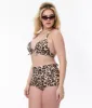 Unique Vintage 1950s Leopard Print Monroe Halter Swim Top sold by Unique Vintage