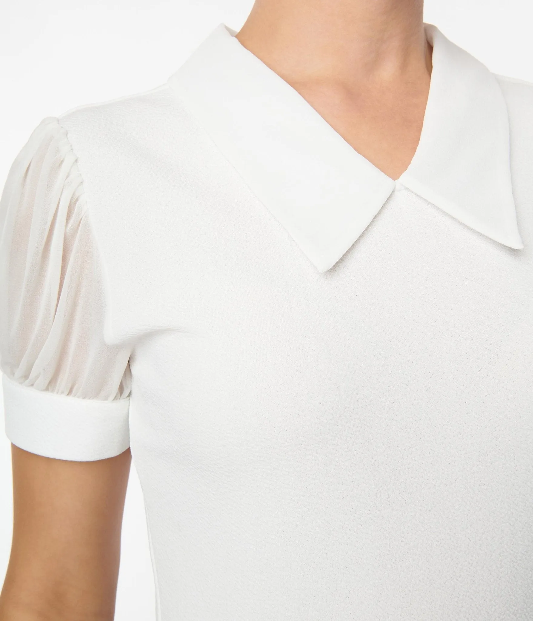 Smak Parlour White Knit Top sold by Unique Vintage product image thumbnail 2