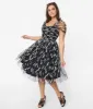 Unique Vintage Black Bats Garden State Swing Dress sold by Unique Vintage