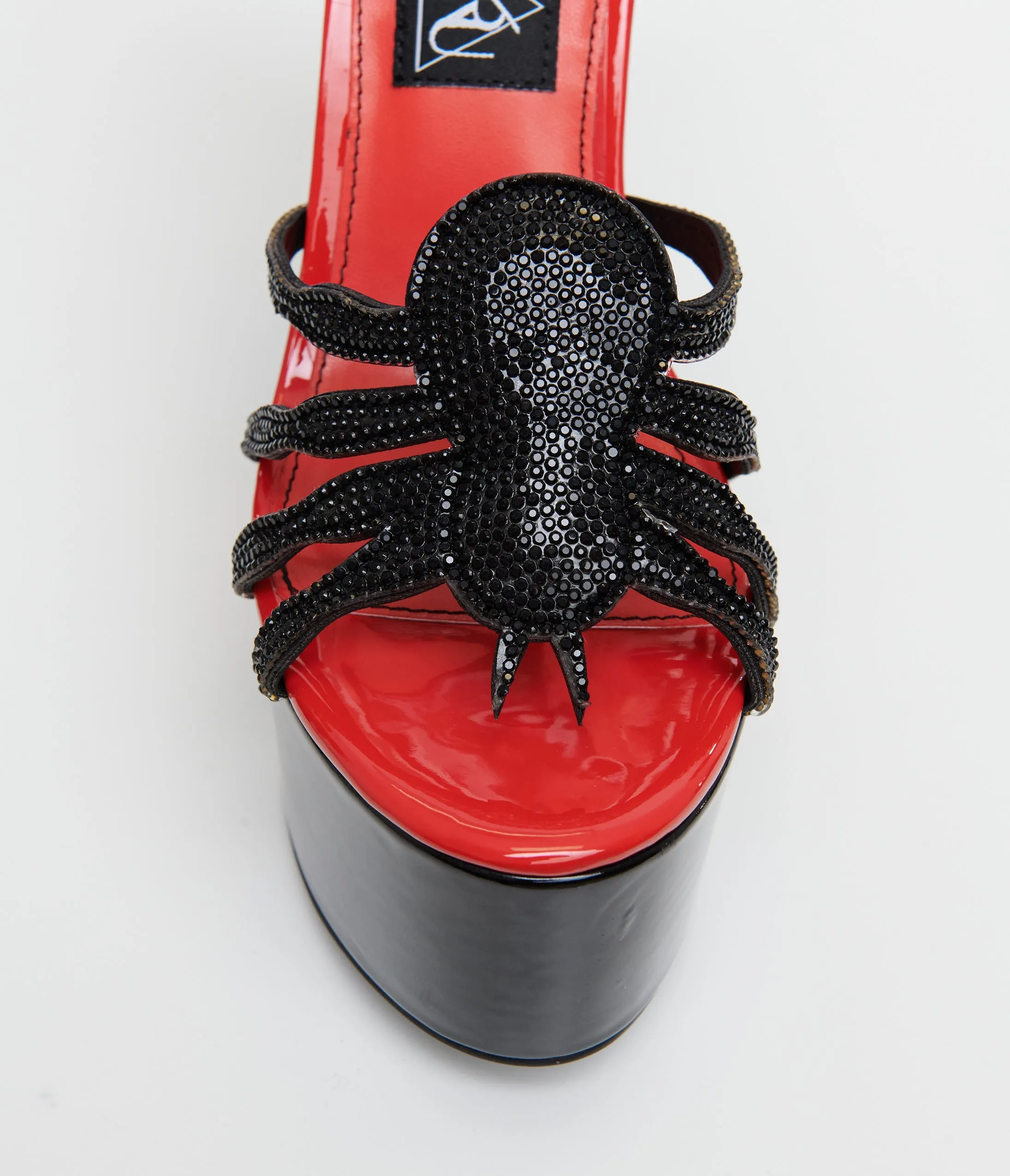 Red & Black Spider Elvira Pumps sold by Unique Vintage product image thumbnail 2