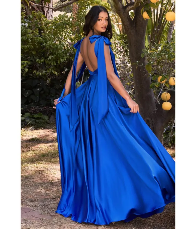 Cinderella Divine  Royal Blue A Line Bridesmaids Gown sold by Unique Vintage
