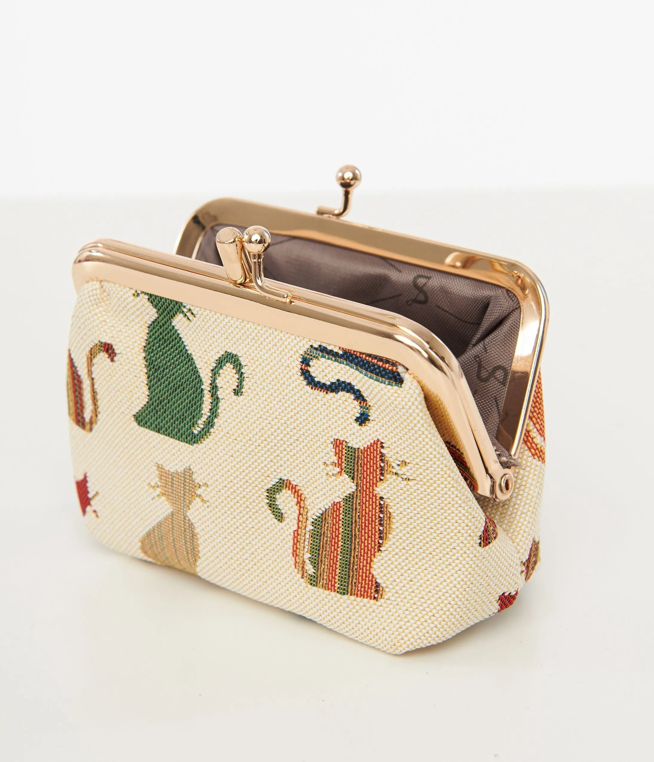 1950s Cheeky Cat Woven Coin Purse sold by Unique Vintage product image thumbnail 2