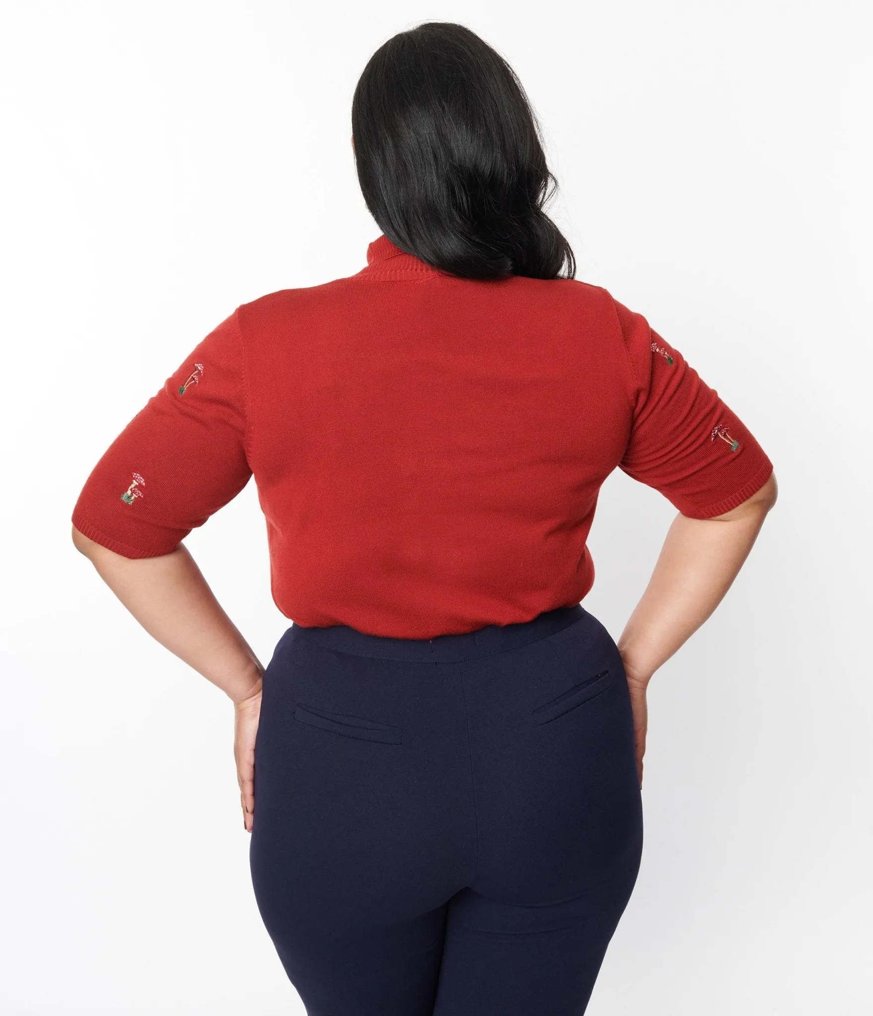 Burnt Orange Mushroom Dreams Sweater sold by Unique Vintage product image thumbnail 2