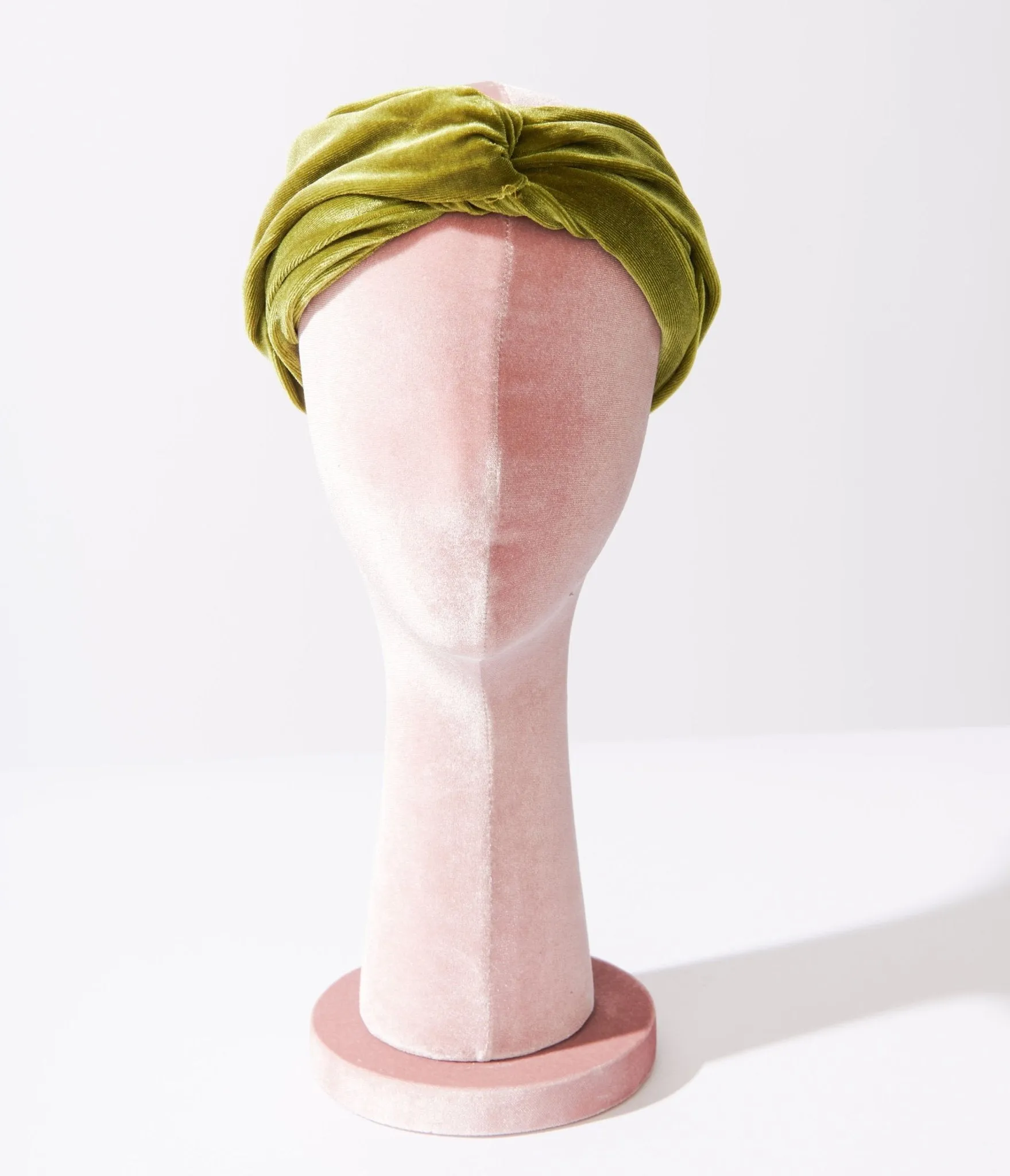 Olive Green Plush Velvet Twist Front Headband sold by Unique Vintage product image thumbnail 3