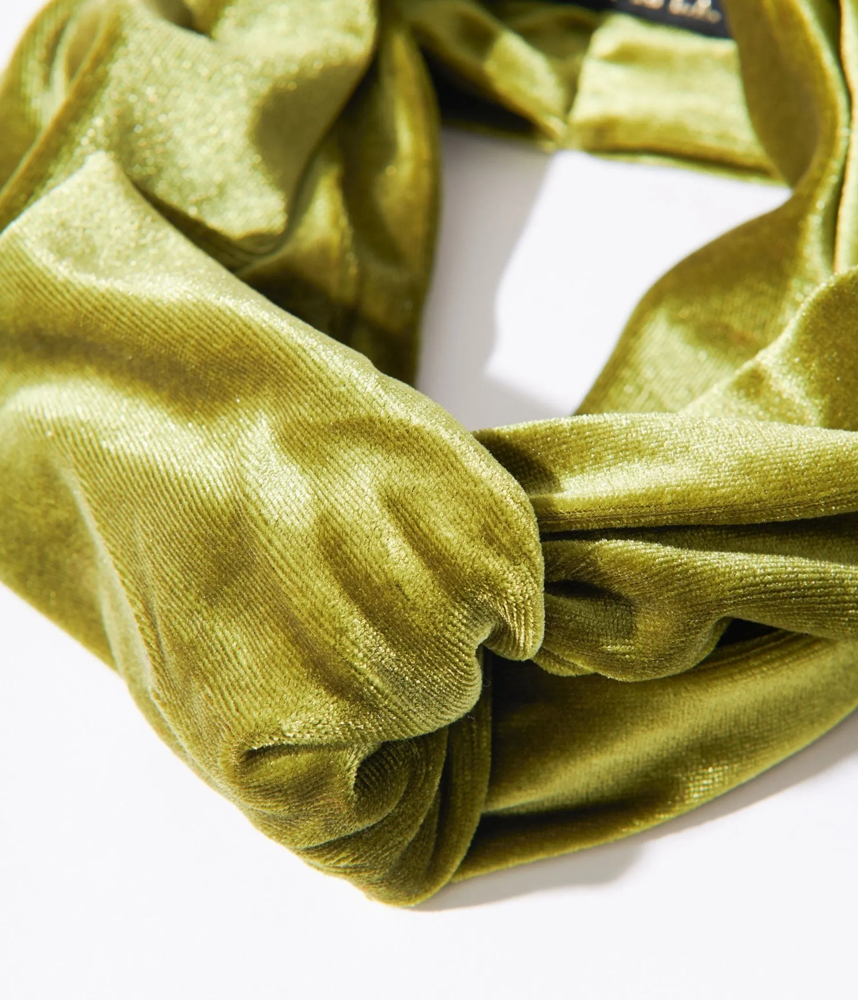 Olive Green Plush Velvet Twist Front Headband sold by Unique Vintage product image thumbnail 2