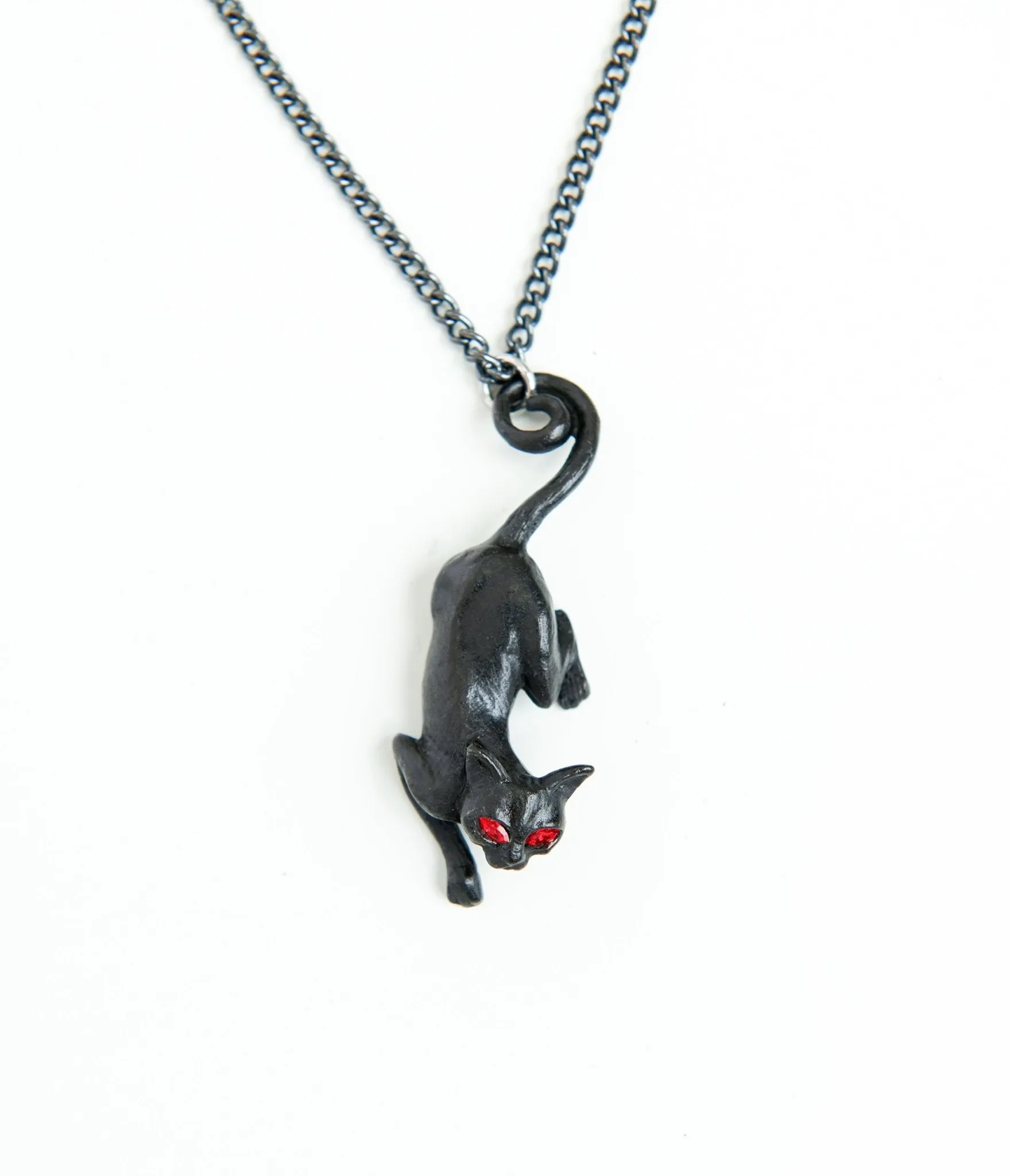 Black Cat Sith Pendant Necklace sold by Unique Vintage product image thumbnail 2