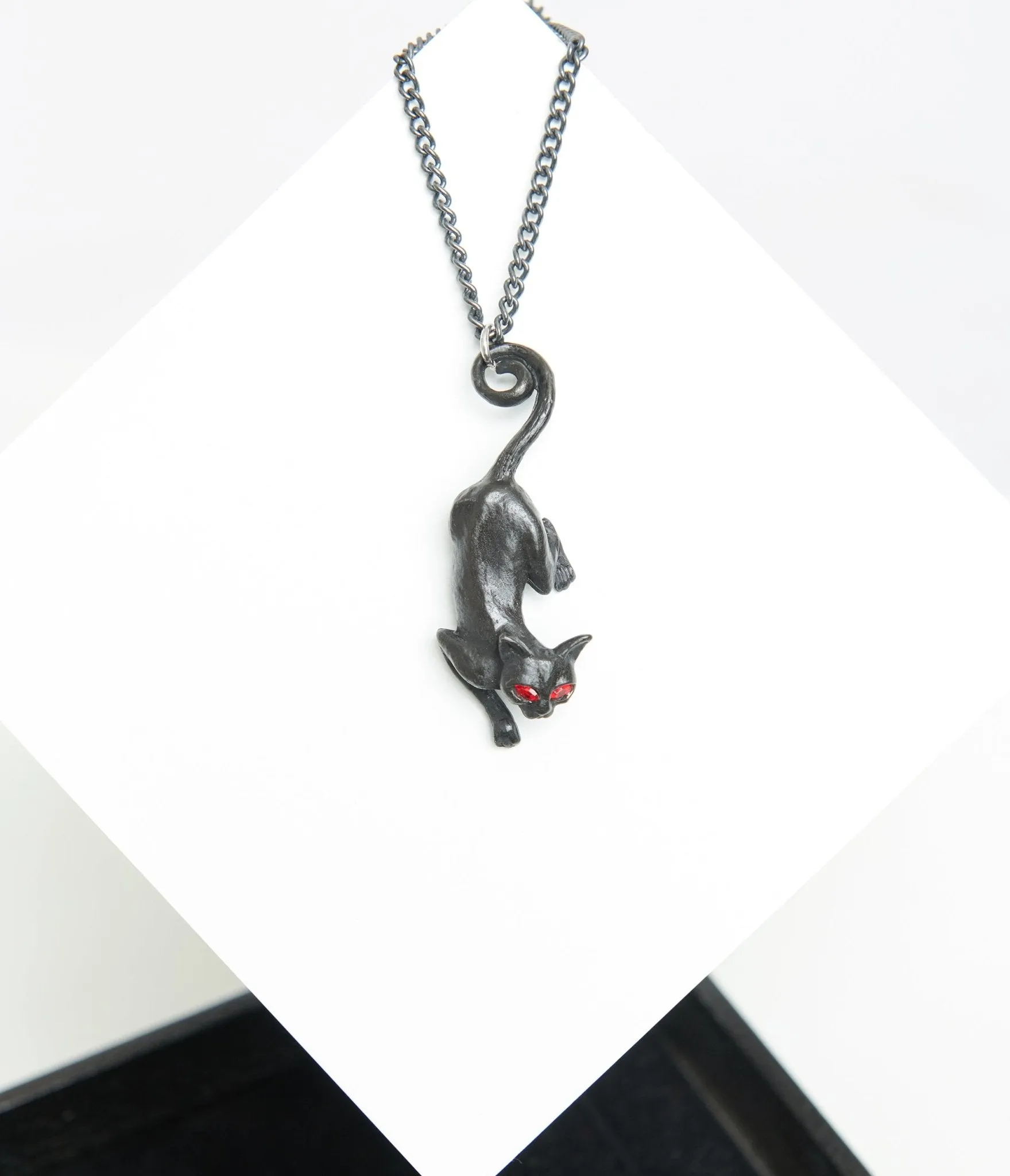 Black Cat Sith Pendant Necklace sold by Unique Vintage product image thumbnail 3