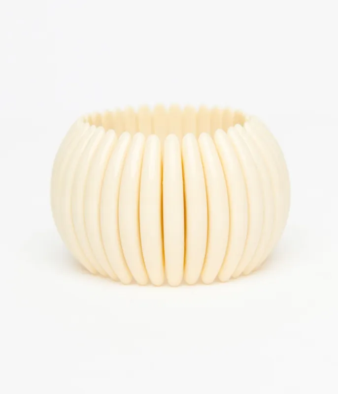 1960s Ivory Bangle Bracelet sold by Unique Vintage