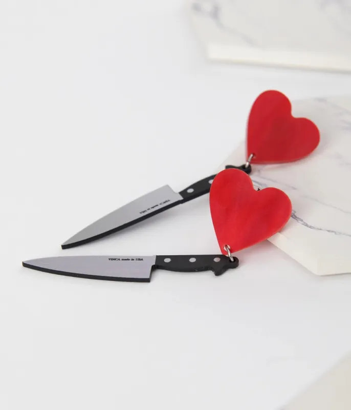 Knife Drop Earrings sold by Unique Vintage