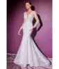 Cinderella Divine  White Lace Long Sleeve Mermaid Bridal Gown sold by Unique Vintage