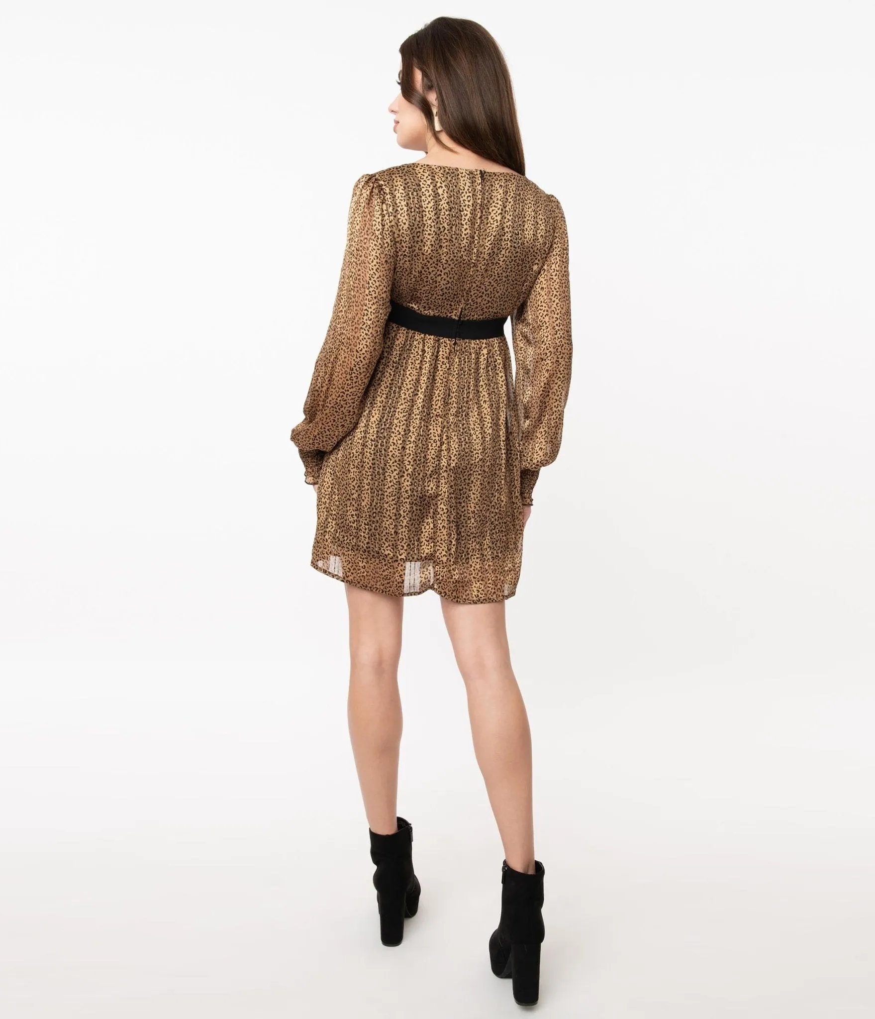 Smak Parlour Leopard Print Babe Alert Flare Dress sold by Unique Vintage product image thumbnail 3