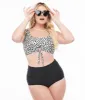 Cheetah Print & Black Swim Set sold by Unique Vintage