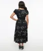 Hell Bunny Black Grunge Spider Midi Dress sold by Unique Vintage