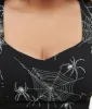 Hell Bunny Black Grunge Spider Midi Dress sold by Unique Vintage