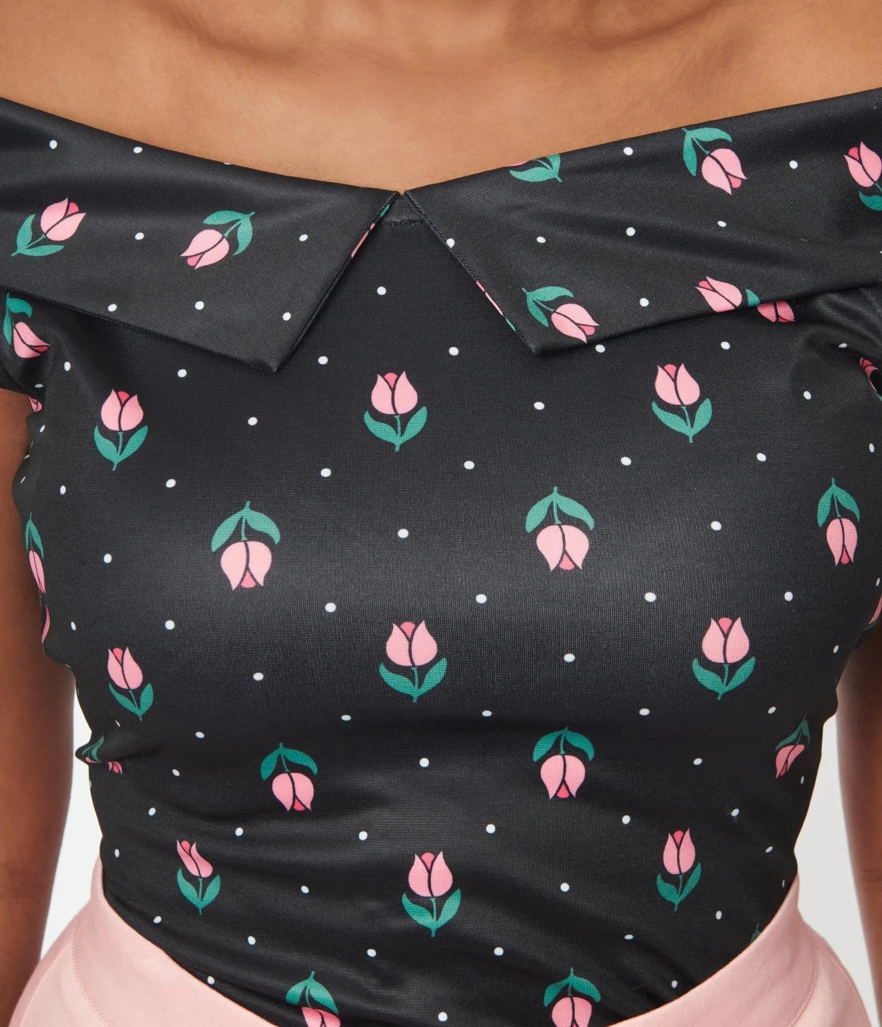 Unique Vintage Black Tulip Pin Dot Maraschino Top sold by Unique Vintage product image thumbnail 2
