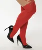 Red Snowflake Giselle Tights sold by Unique Vintage