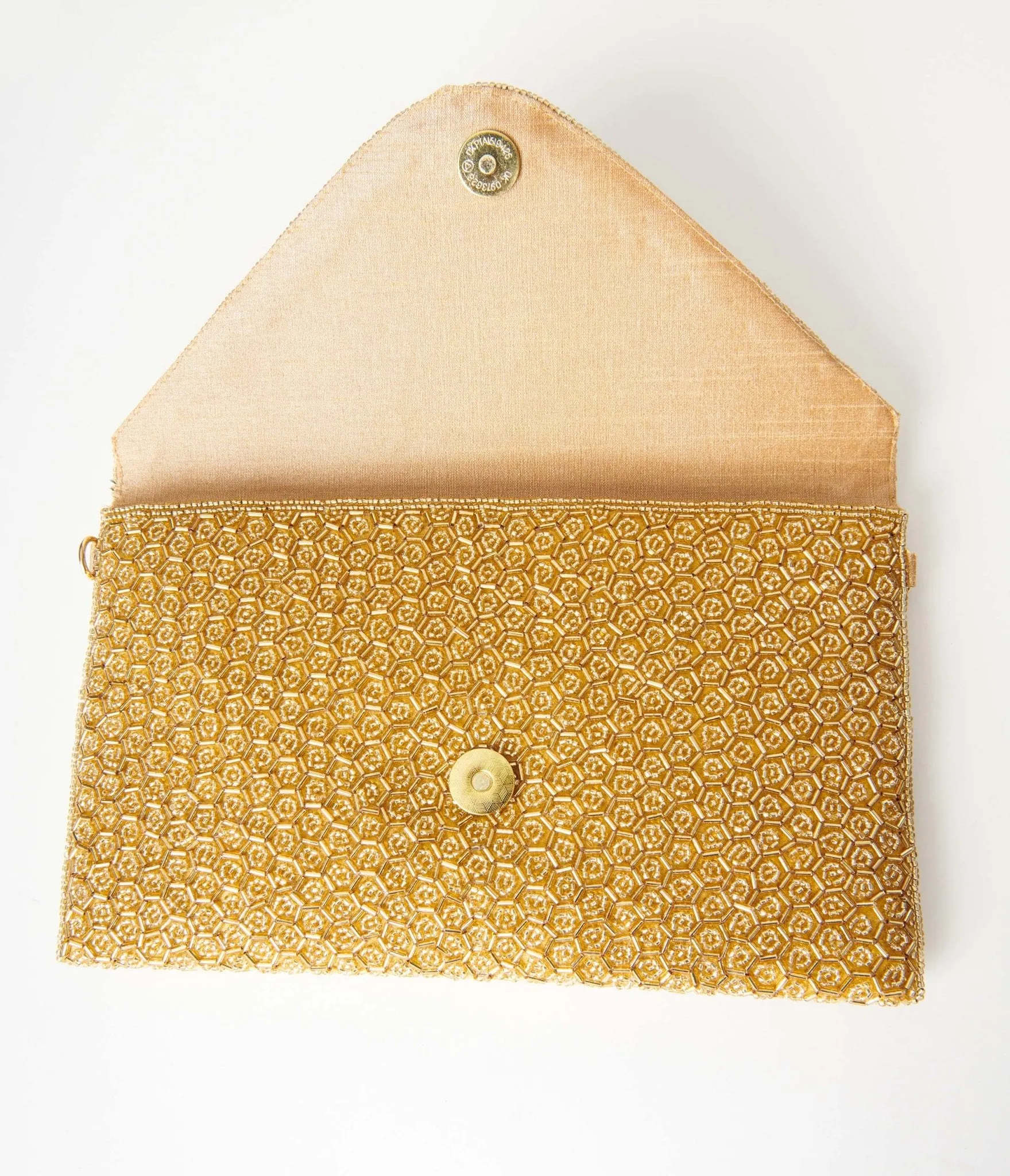 Gold Beaded Evening Envelope Clutch sold by Unique Vintage product image thumbnail 2