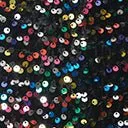 Unique Vintage 1970s Black & Rainbow Sequin Gillian Jumpsuit sold by Unique Vintage product image thumbnail 4