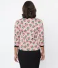 Unique Vintage Pink & Cherry Hearts Cardigan sold by Unique Vintage