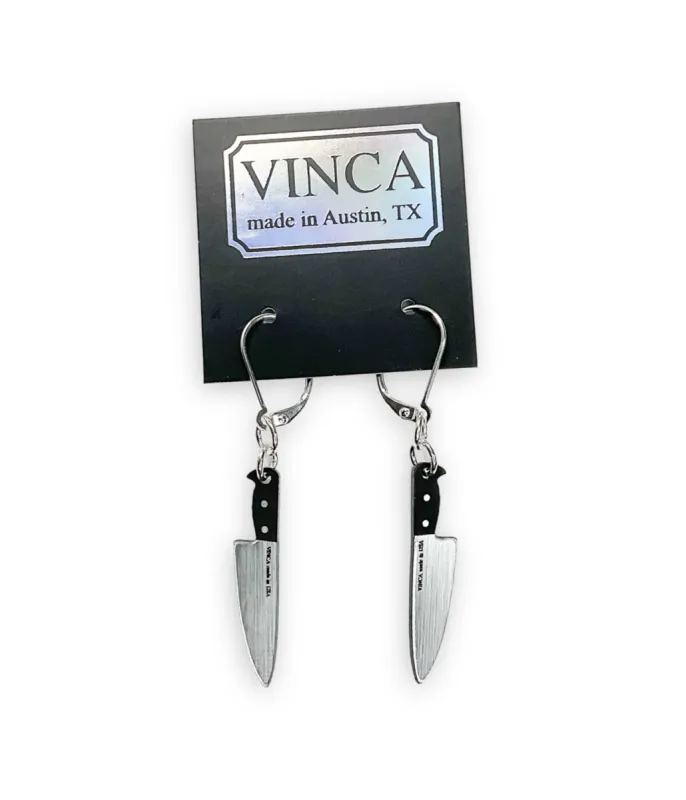 Chef's Knife Dangle Earrings sold by Unique Vintage