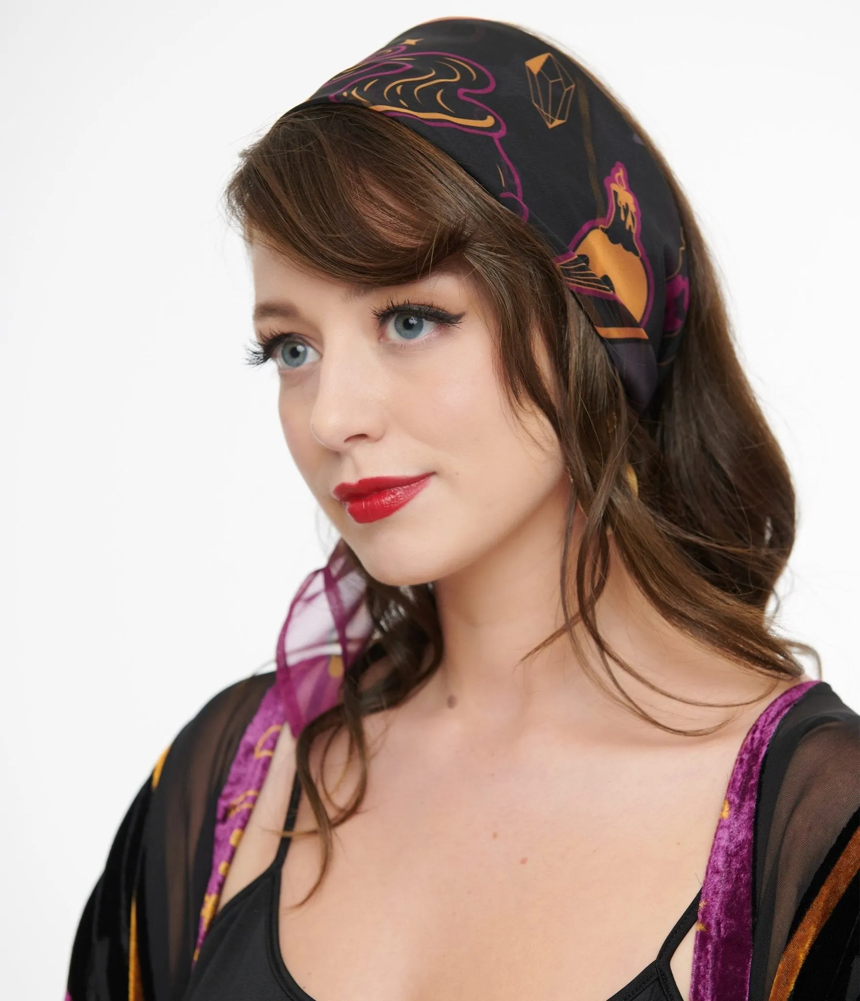 Unique Vintage Mystical Icons Hair Scarf sold by Unique Vintage