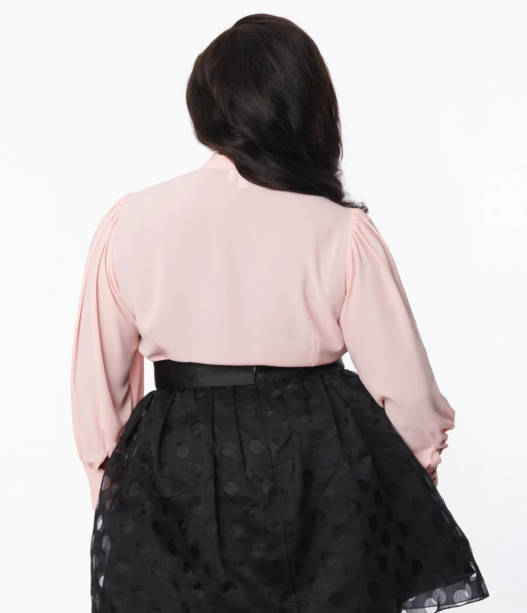 Unique Vintage Plus Size Light Pink Gwen Blouse sold by Unique Vintage product image thumbnail 2