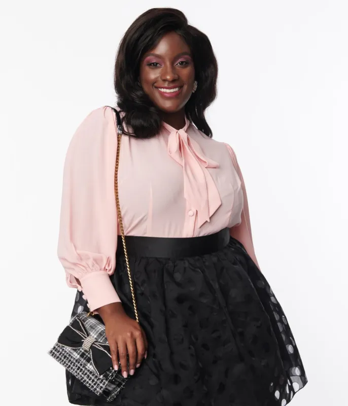 Unique Vintage Plus Size Light Pink Gwen Blouse sold by Unique Vintage