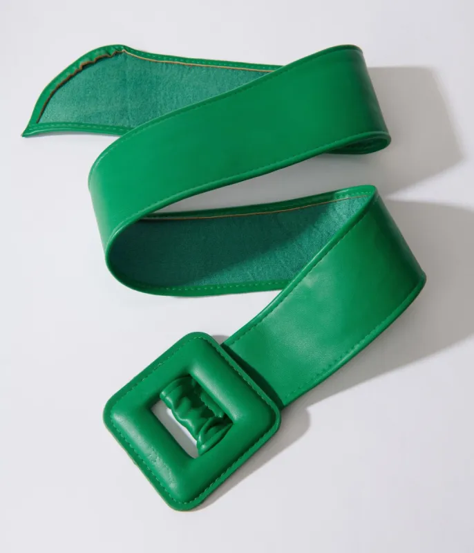 Green Square Belt sold by Unique Vintage