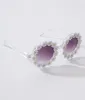 White Daisy Round Sunglasses sold by Unique Vintage