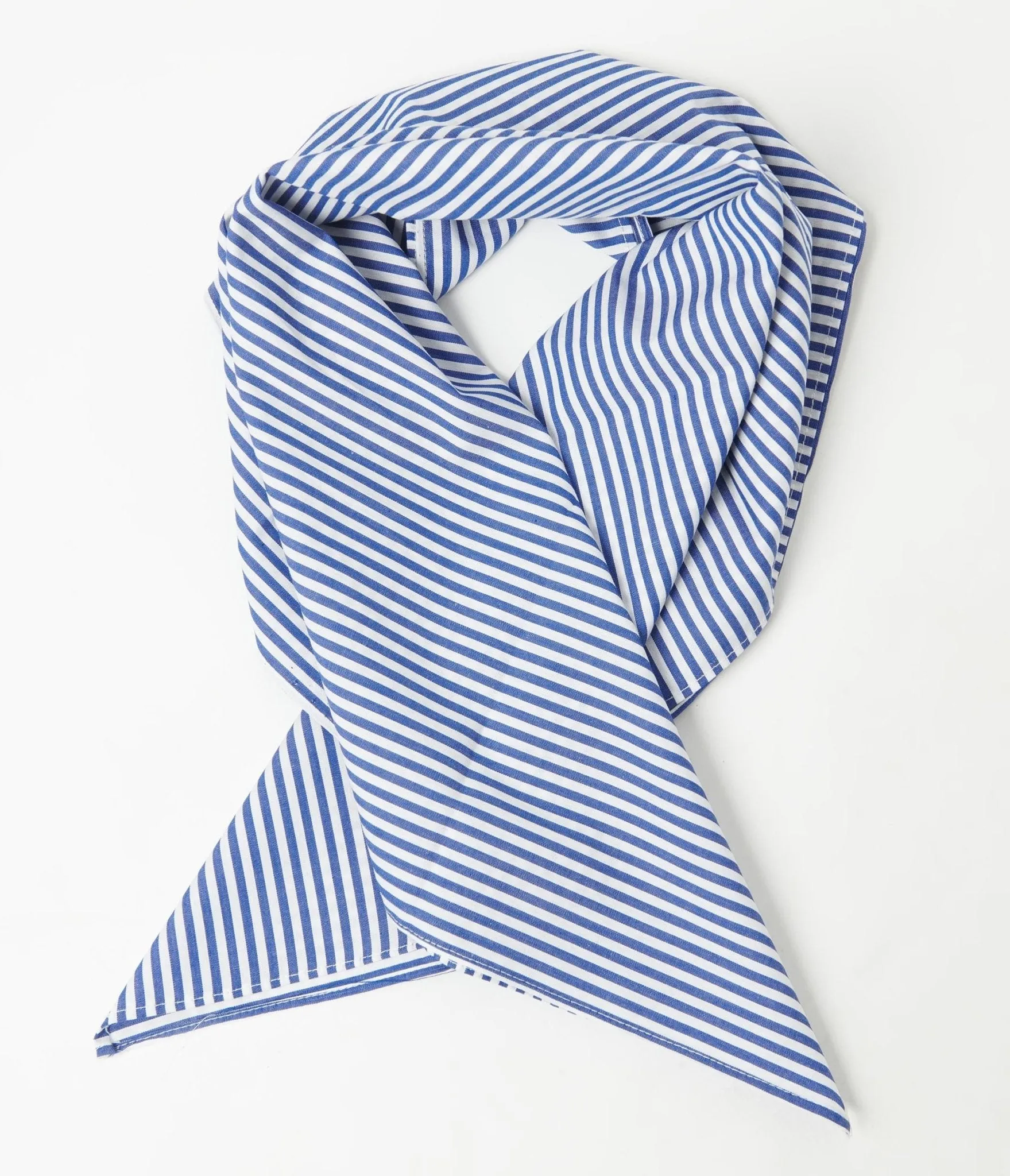 Unique Vintage Navy Blue & White Stripe Print Hair Scarf sold by Unique Vintage product image thumbnail 2