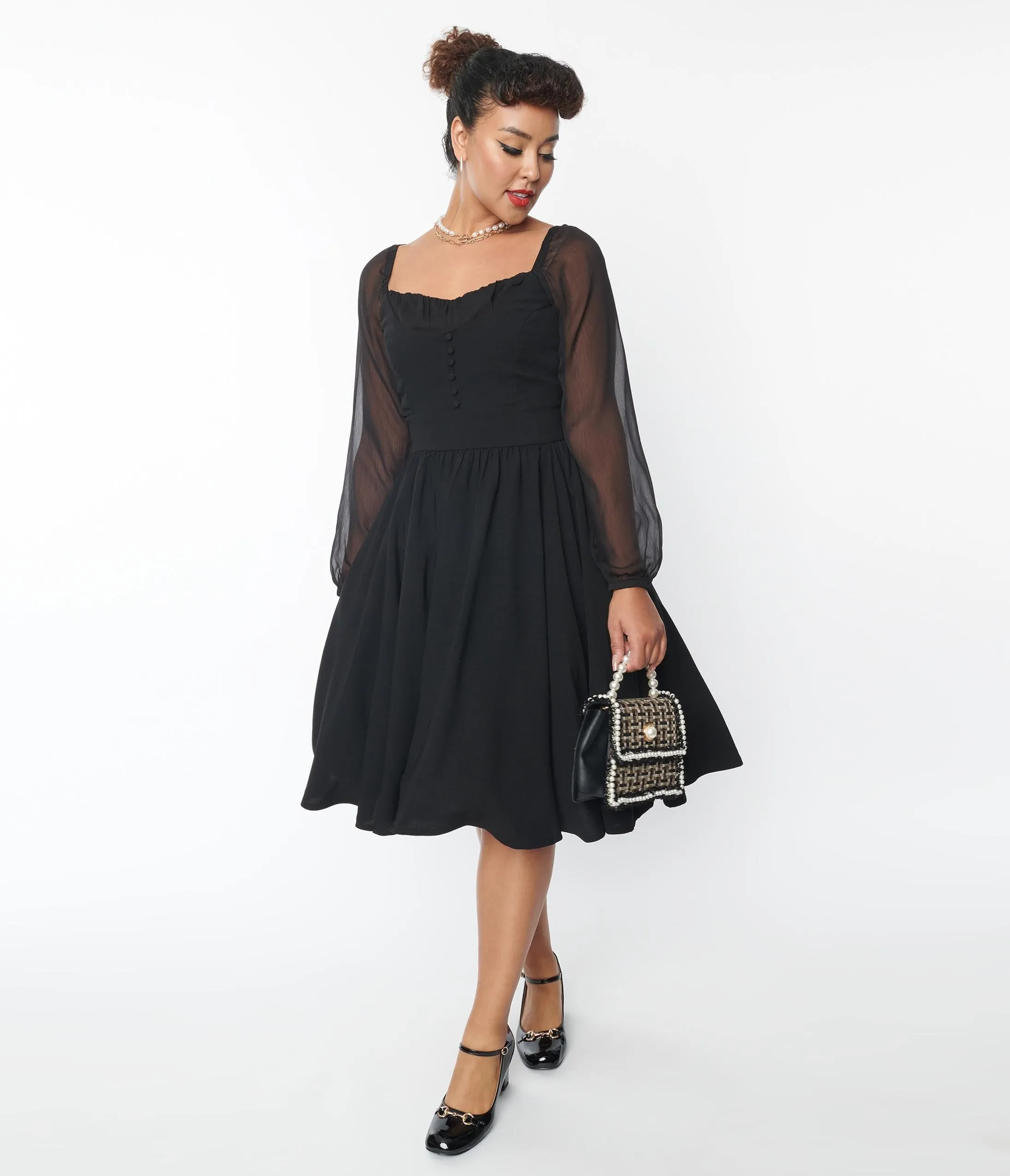 Black Dior Swing Dress sold by Unique Vintage product image thumbnail 4