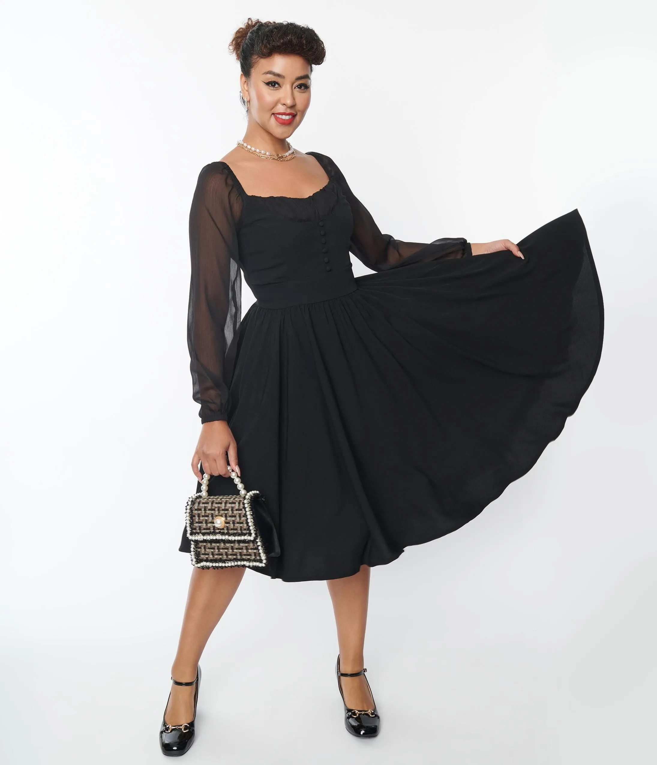 Black Dior Swing Dress sold by Unique Vintage product image thumbnail 5