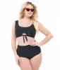 Black Two Piece Swim Set sold by Unique Vintage