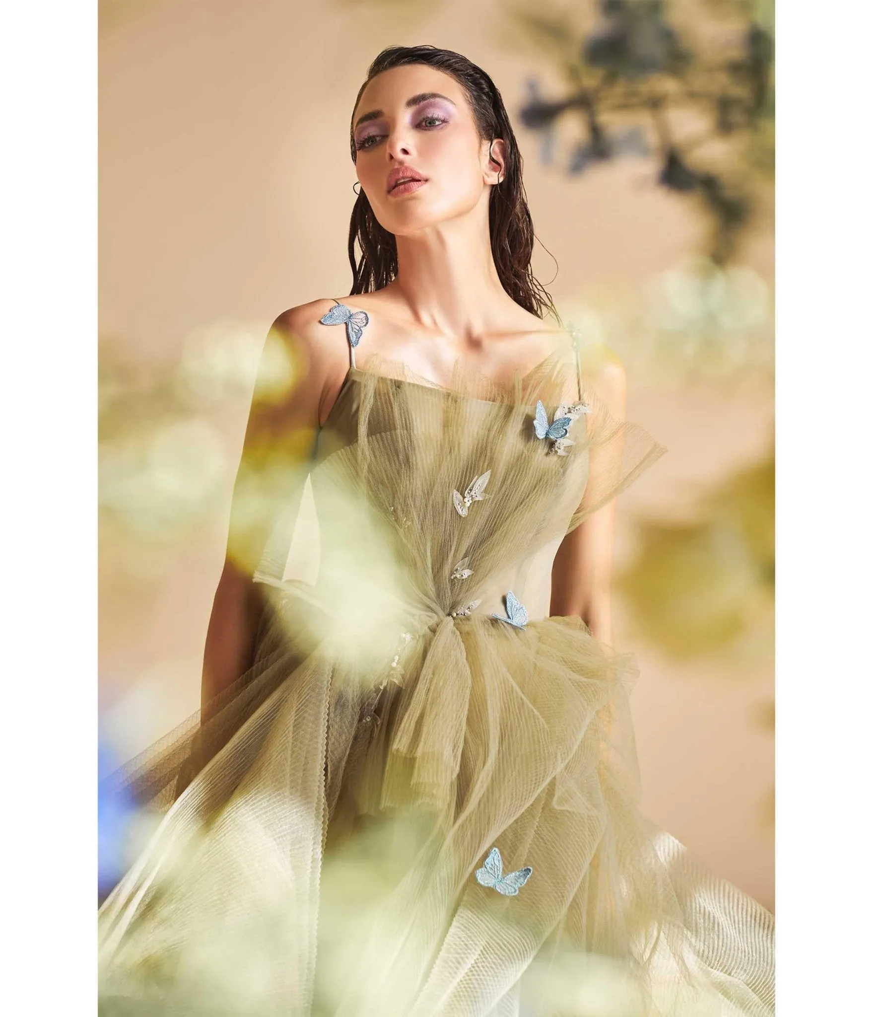 Cinderella Divine Light Green Dancing Butterflies Tulle Bridesmaid Ball Gown sold by Unique Vintage product image thumbnail 2