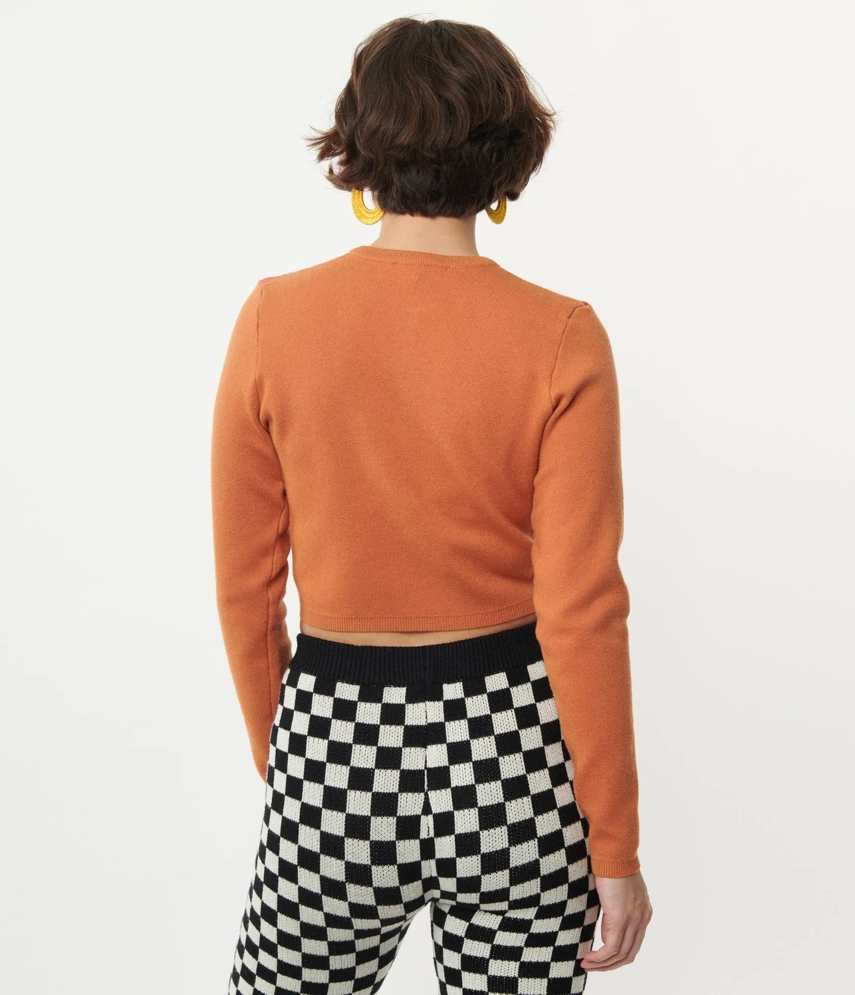Orange Heart Stripe Cardigan sold by Unique Vintage product image thumbnail 2