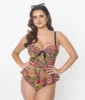 Unique Vintage 1960s Kaleidoscope Floral Daphne Swim Bottoms sold by Unique Vintage