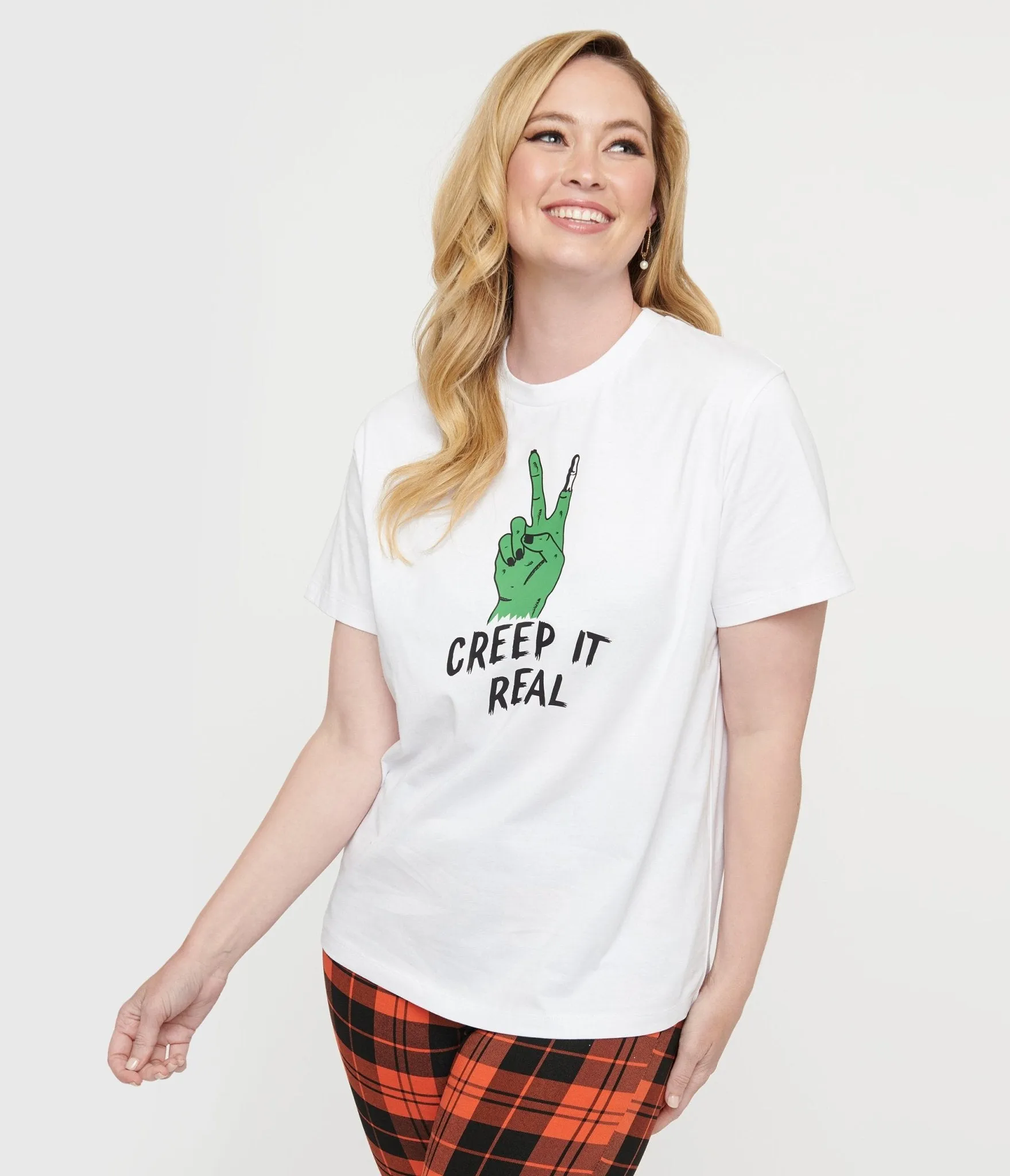 Unique Vintage White Creep It Real Unisex Graphic Tee sold by Unique Vintage product image thumbnail 3