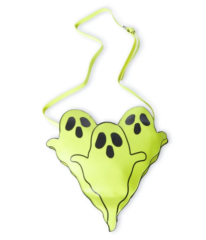 Neon Yellow Triple Ghost Crossbody Bag sold by Unique Vintage